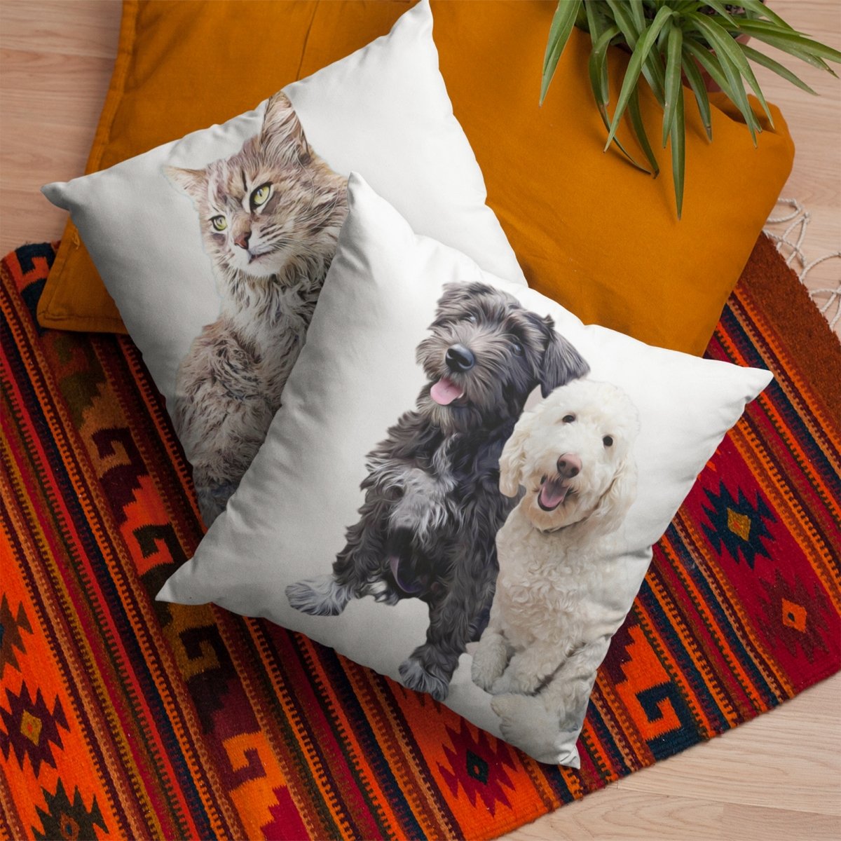 Custom Artistic Pet Cushion Cover - cmzart