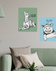Custom Artistic Sketch Pet Wall Art - Metal - cmzart