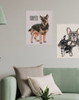 Custom Artistic Vector Pet Wall Art - Metal - cmzart