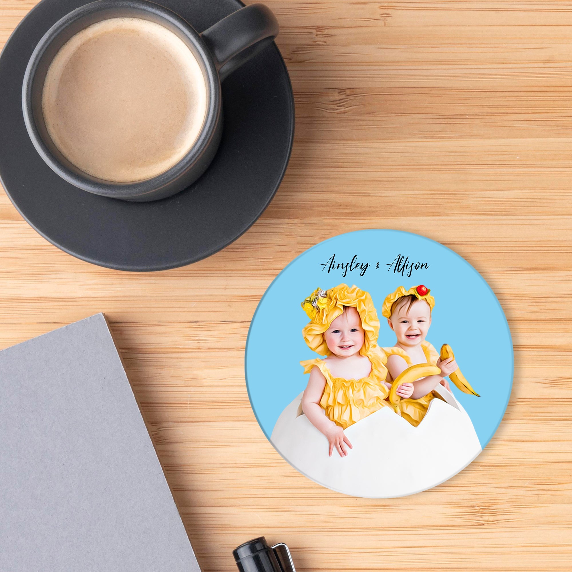 Custom Family Portrait Coasters - Glass Placemats - cmzart