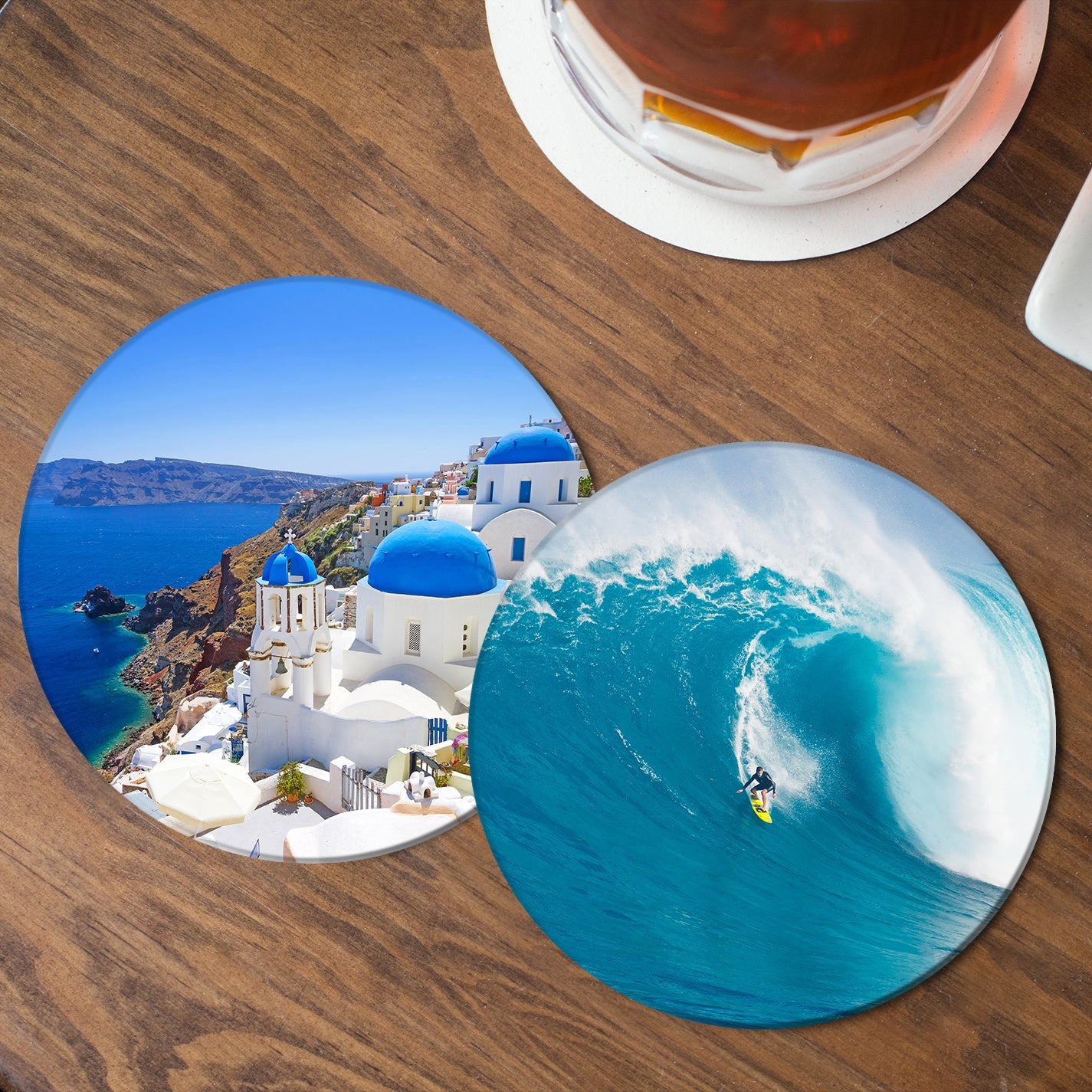 Custom Glass Coasters - Personalised With Own Photo - cmzart