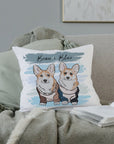 Custom Hand-drawn Vector Pet Cushion Cover - cmzart