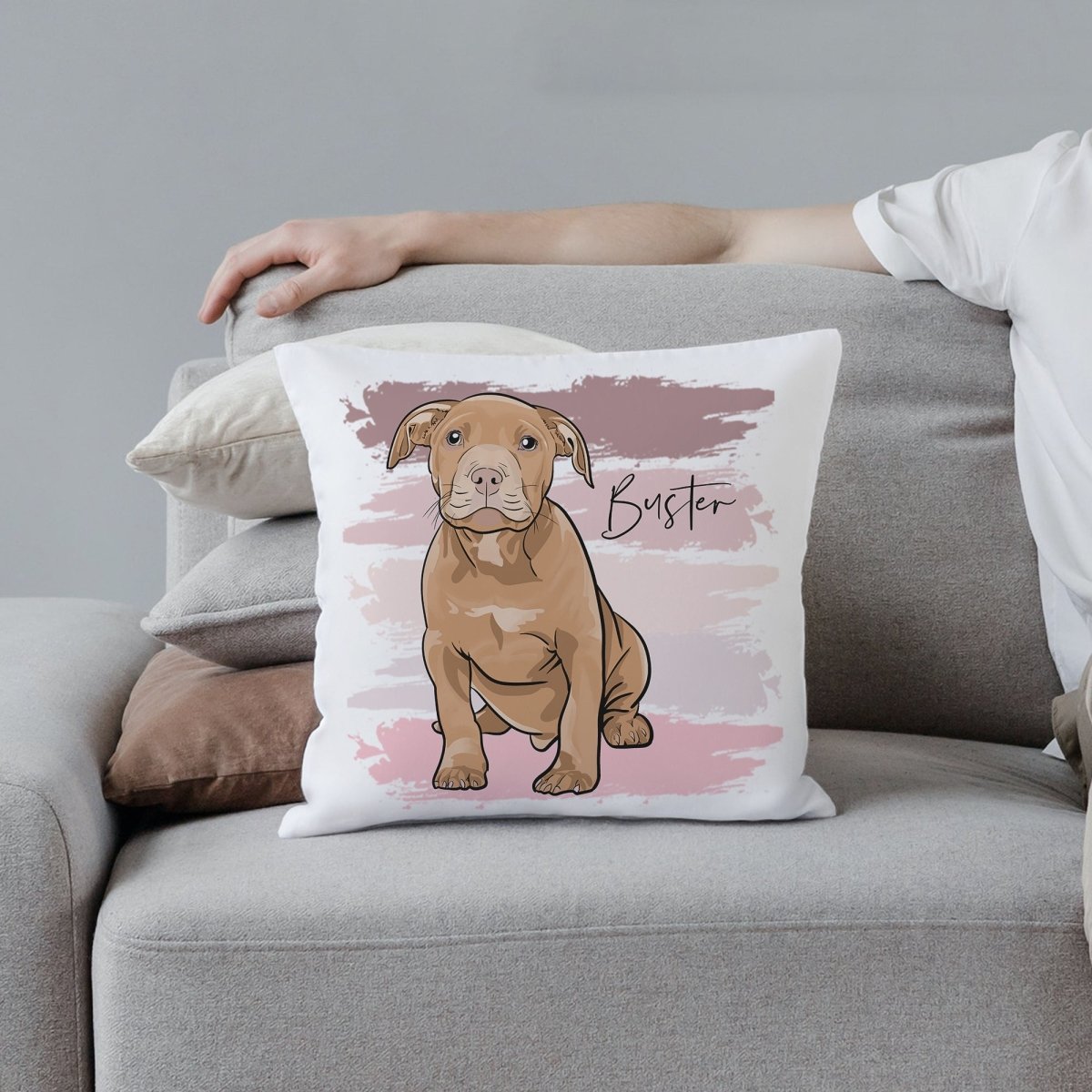 Custom Hand-drawn Vector Pet Cushion Cover - cmzart