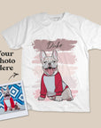 Custom Pet Portrait T-shirt - Hand-drawn Vector Art - cmzart
