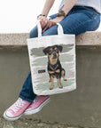 Custom Pet Portrait Tote Bag - Hand-drawn Sketch - cmzart