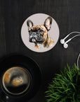French Bulldog Glass Coasters - Watercolour Paintings - cmzart