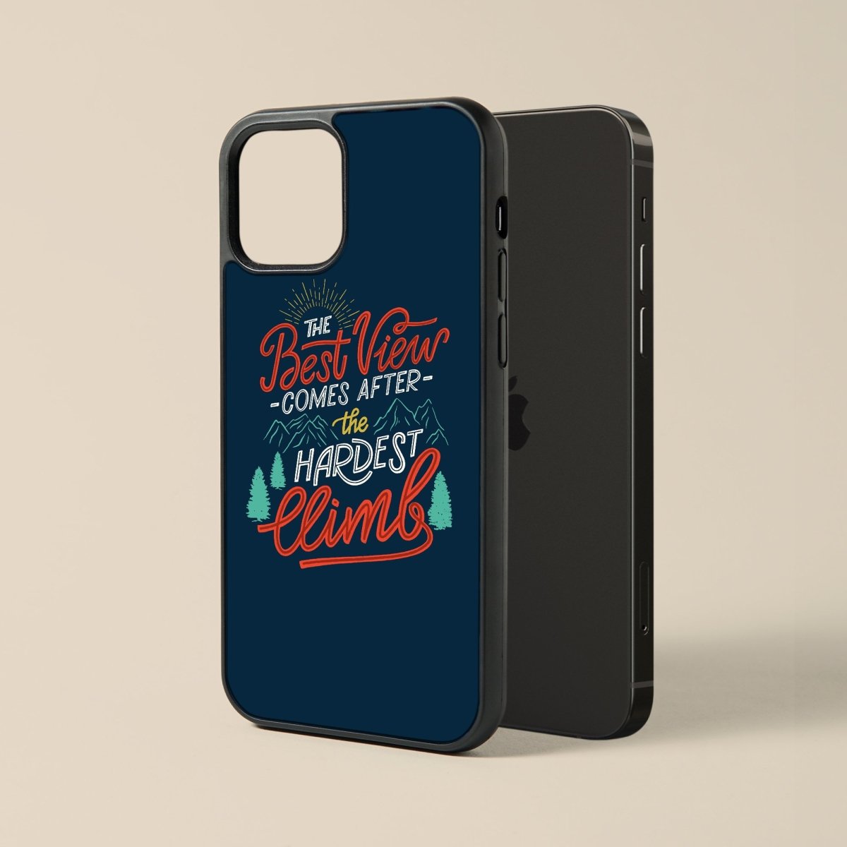 Hardest Climbing - Glass Phone Case - cmzart