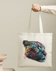 Leopard Tote Bag - Colourful Watercolour Painting - cmzart