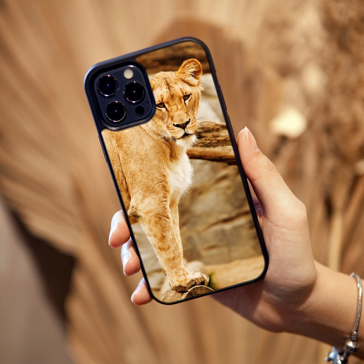 Lion - Glass Phone Case - cmzart