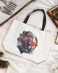 Lion Tote Bag - Vibrant Surrealism Art - cmzart