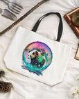 Panda Tote Bag - Vibrant Surrealism Art - cmzart