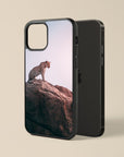 Perched Leopard - Glass Phone Case - cmzart