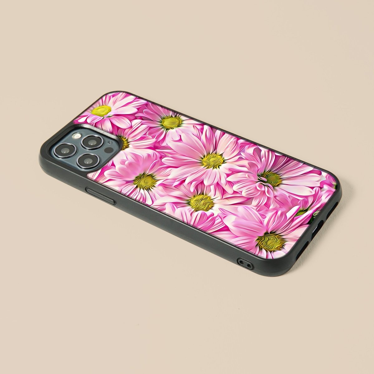 Pink Poppy Flower - Glass Phone Case - cmzart