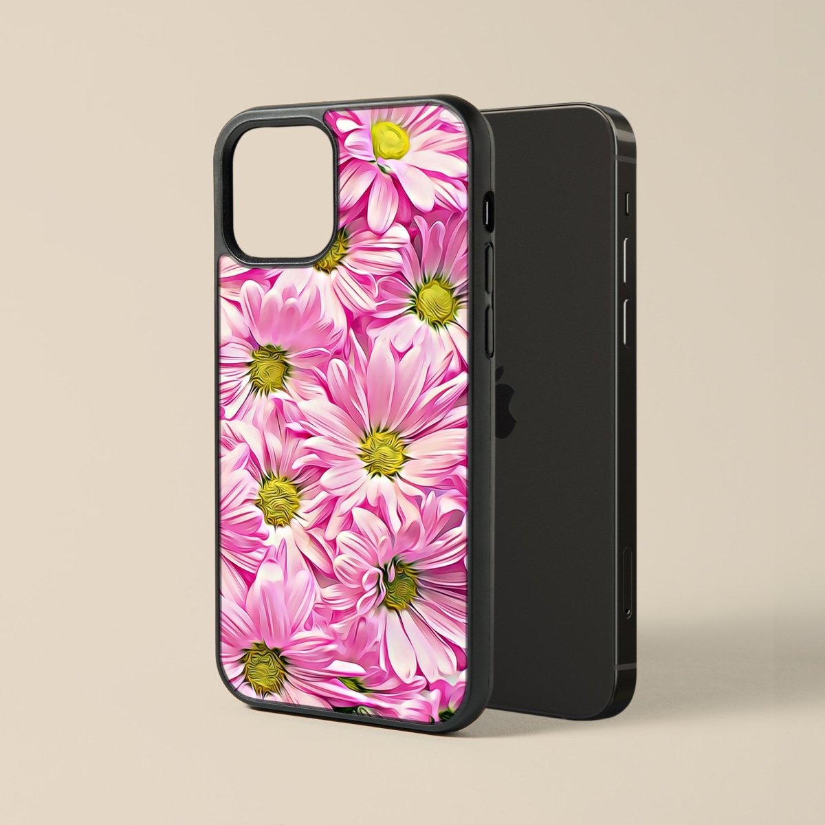 Pink Poppy Flower - Glass Phone Case - cmzart