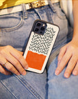 Red Striped - Glass Phone Case - cmzart