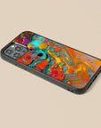 Spice Turquoise - Glass Phone Case - cmzart