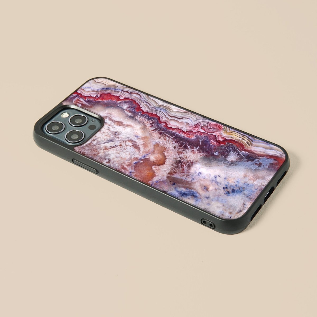 Strawberry Quartz - Glass Phone Case - cmzart