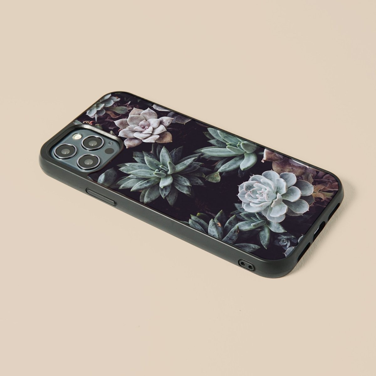 Succulent Cactus - Glass Phone Case - cmzart