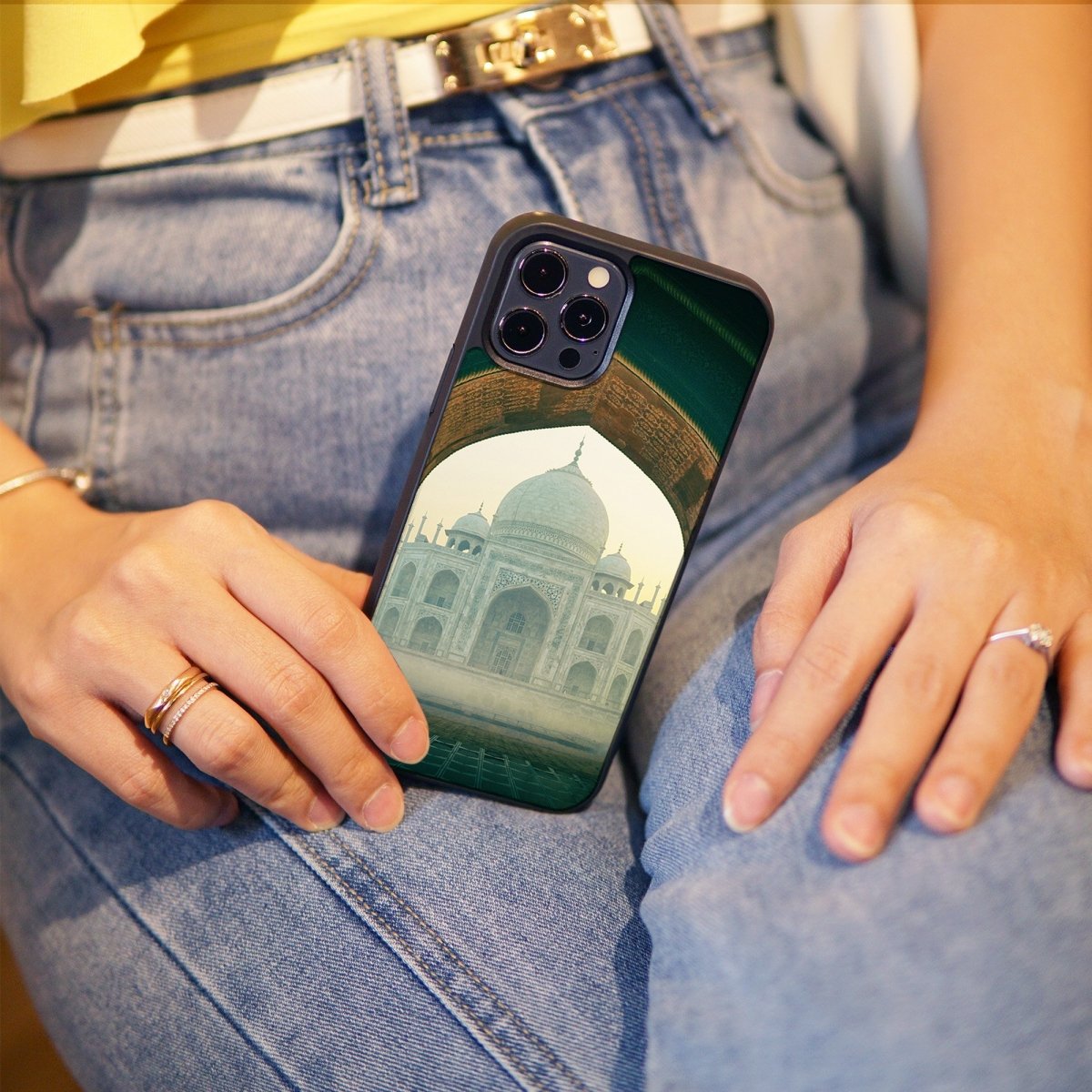 Taj Mahal India - Glass Phone Case - cmzart