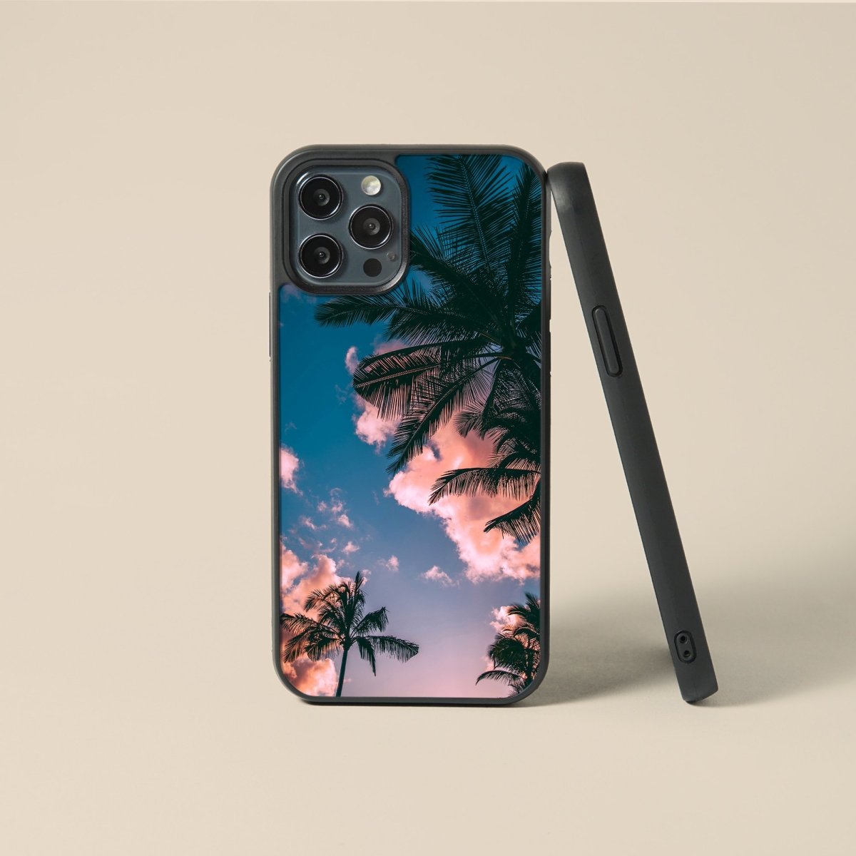 Tropical Sunset - Glass Phone Case - cmzart