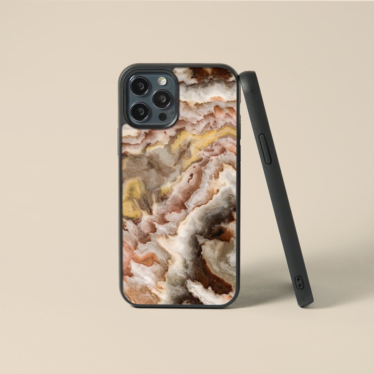 Truffle Brown - Glass Phone Case - cmzart