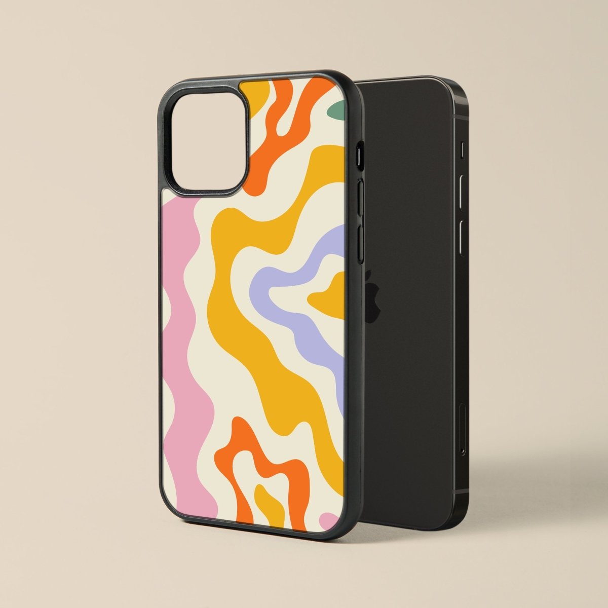 Wavy Rainbow - Custom Glass Phone Case - cmzart