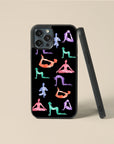 Yoga Poses - Glass Phone Case - cmzart