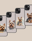 Yorkshire Terrier Watercolour Art - Custom Glass Phone Case - cmzart