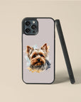Yorkshire Terrier Watercolour Art - Custom Glass Phone Case - cmzart