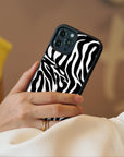 Zebra Print - Glass Phone Case - cmzart
