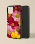 Zinnias Flower - Glass Phone Case - cmzart